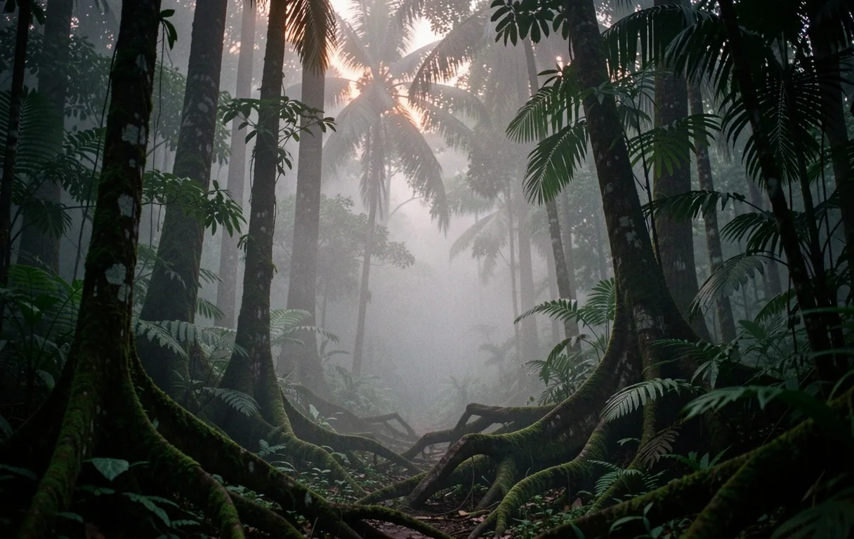 Nocturnal forest atmosphere at JantanHidup Medan